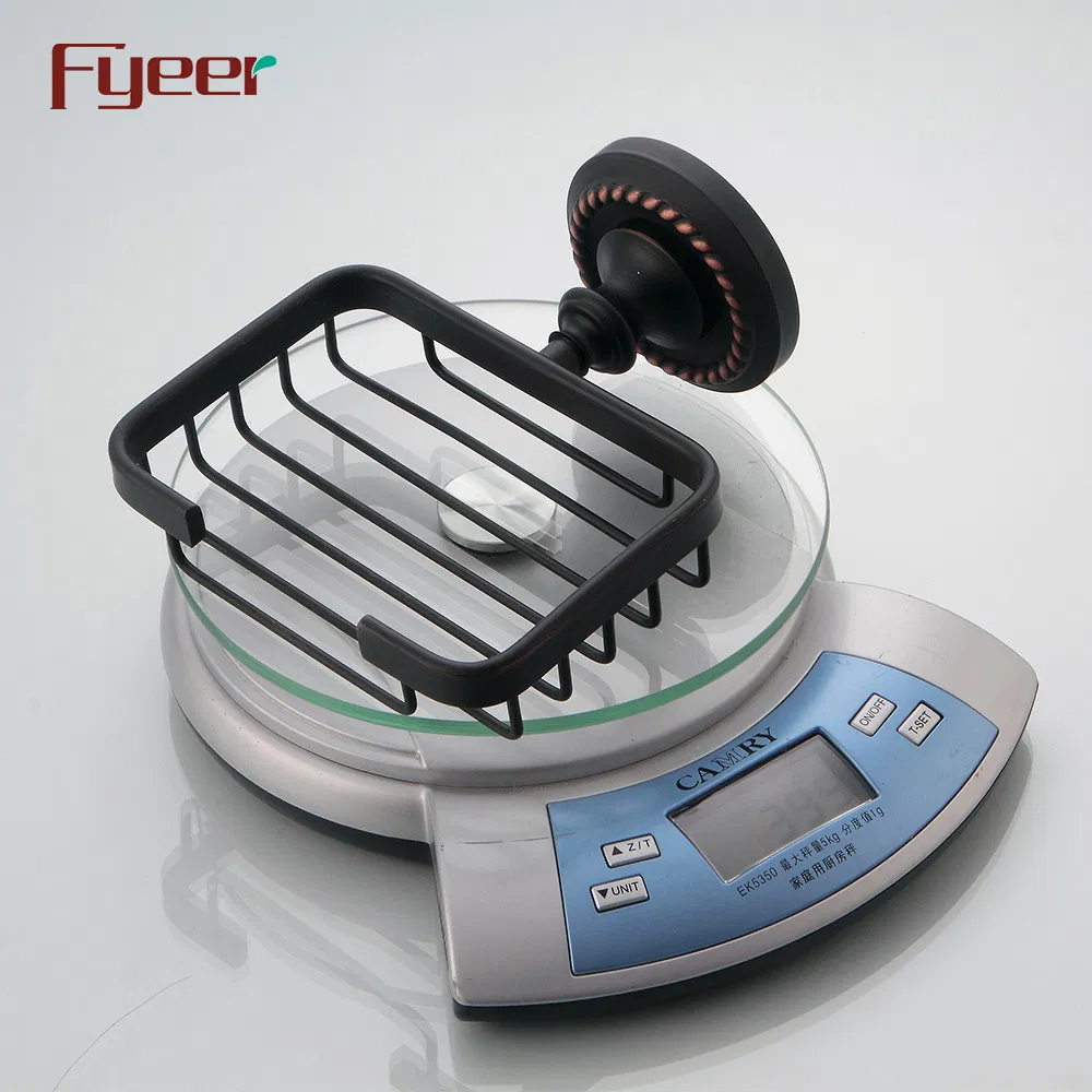 Мыльница настенная Fyeer Black Series, латунь, черная