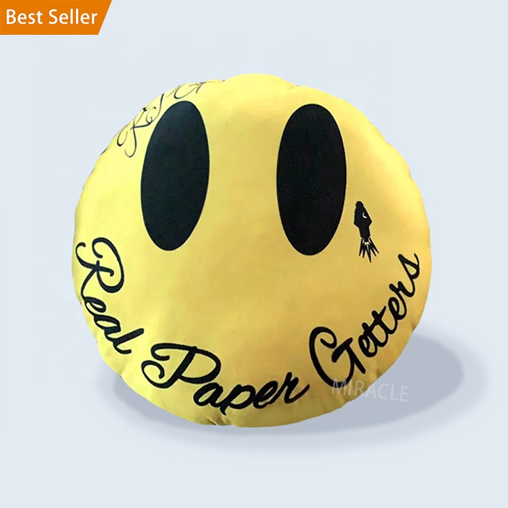 Custom Print 8ball Shape Pillow Cushion Customize Round Die Cut Throw Pillows