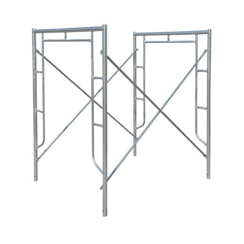 Pre Galvanized Steel Tubular Scaffold Cross Brace Ladder H Type Frame Building Scaffolding for Construction