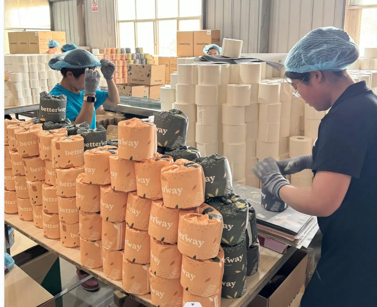 OEM Factory FSC BSCI Customized Bleached/Unbleached 3ply/4ply White Strong Soft Toilet Tissue Paper