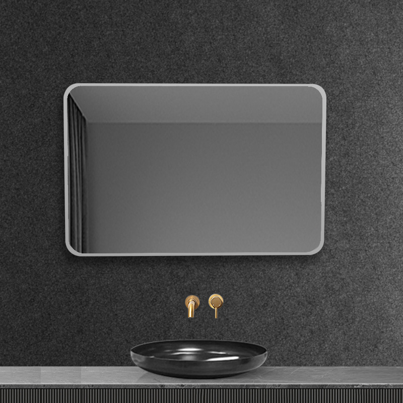 Nordic Round Gold Silver Metal Frame Toilet Mirror Wall Mounted Shower Circle Mirror for Bathroom