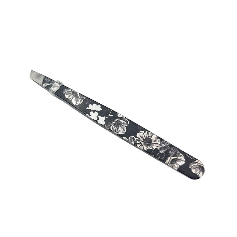 High Precision Printing Eyelash Eyebrow Tweezers Eyelash Aid Tweezer