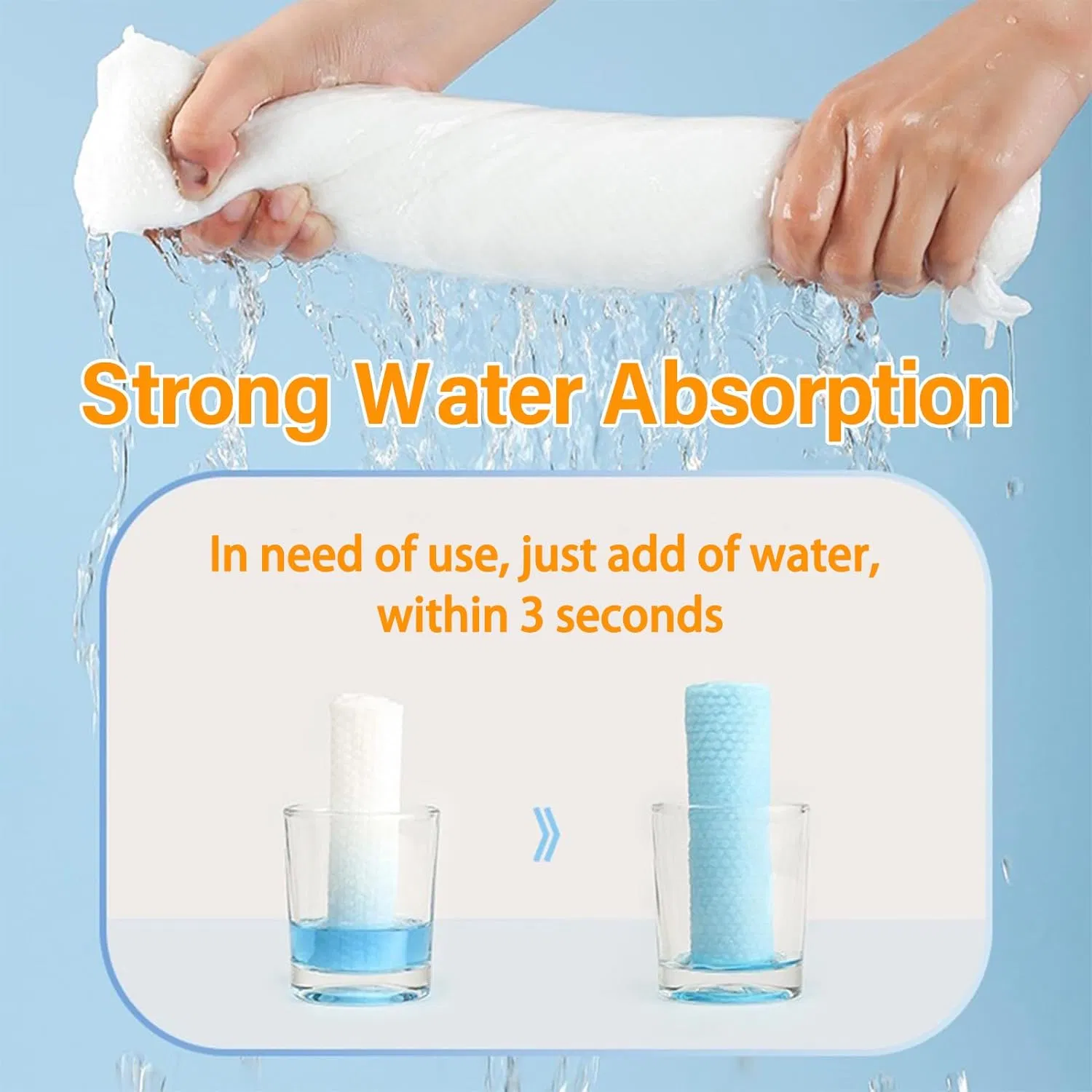 Компрессионное полотенце для пляжа 70x140 см