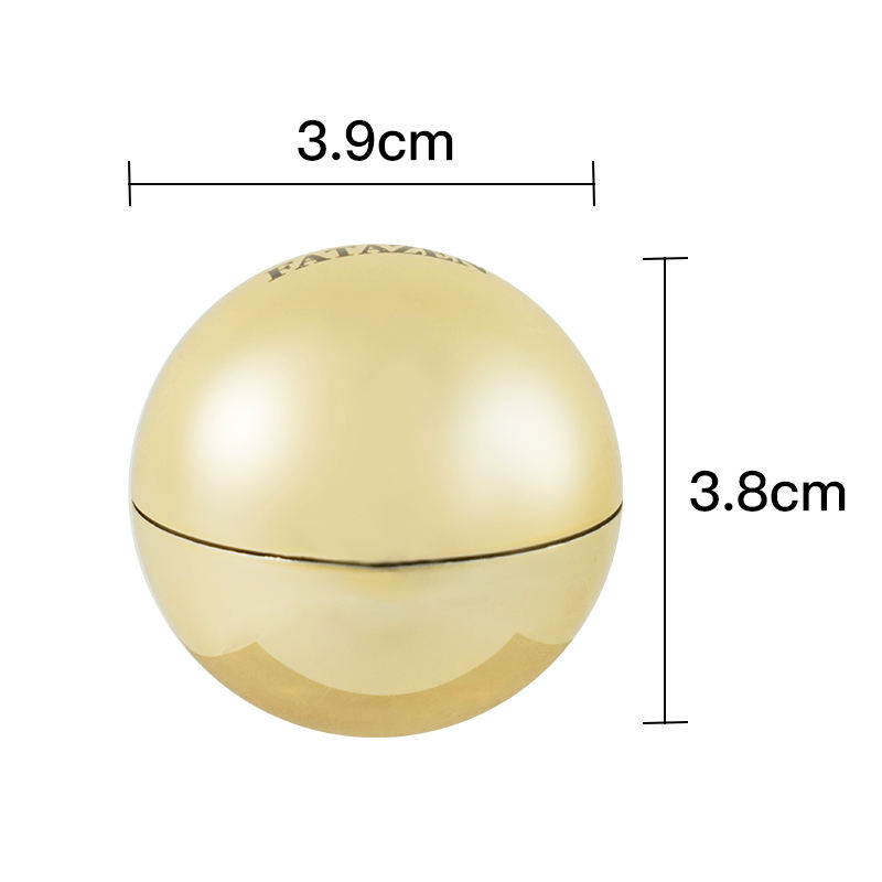 OEM Organic Vegan Chapstick Moisturizing Lip Cream Golden Silver Hydrating Lip Balm Round Ballnatural Plumping Lip Balm