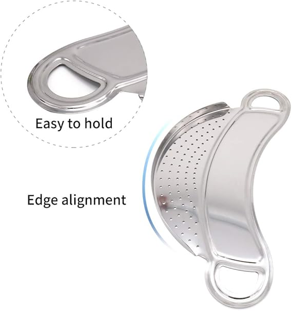 Half-Moon Pan Strainer Pot Drainer Pan Colander for Spaghetti Wbb12138