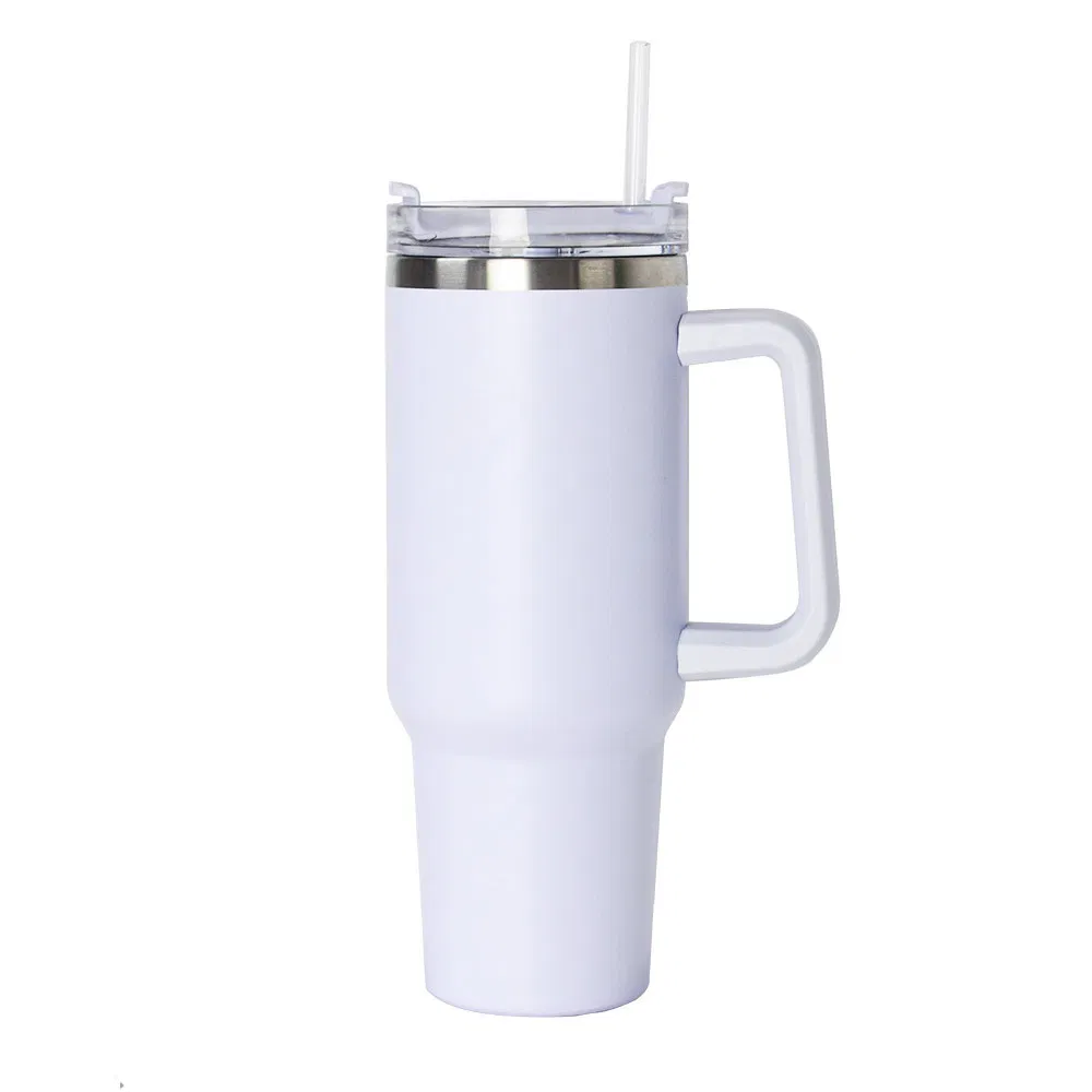 Hot Sales 40oz Coffee Mugs with Handle and Straw Lid