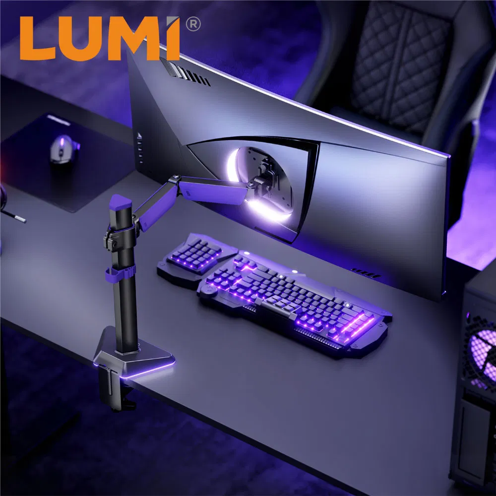 Кронштейн для монитора с RGB-подсветкой, однорычажный