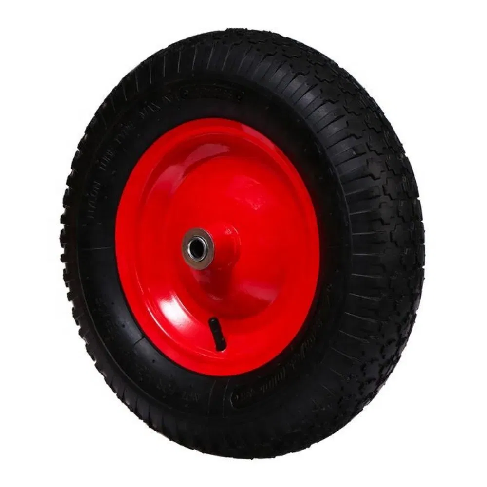 Pneumatic Rubber Wheel 3.50-6 Wheelbarrow Inflatable Tire for Wheelbarrow Mesh Steel Garden Cart