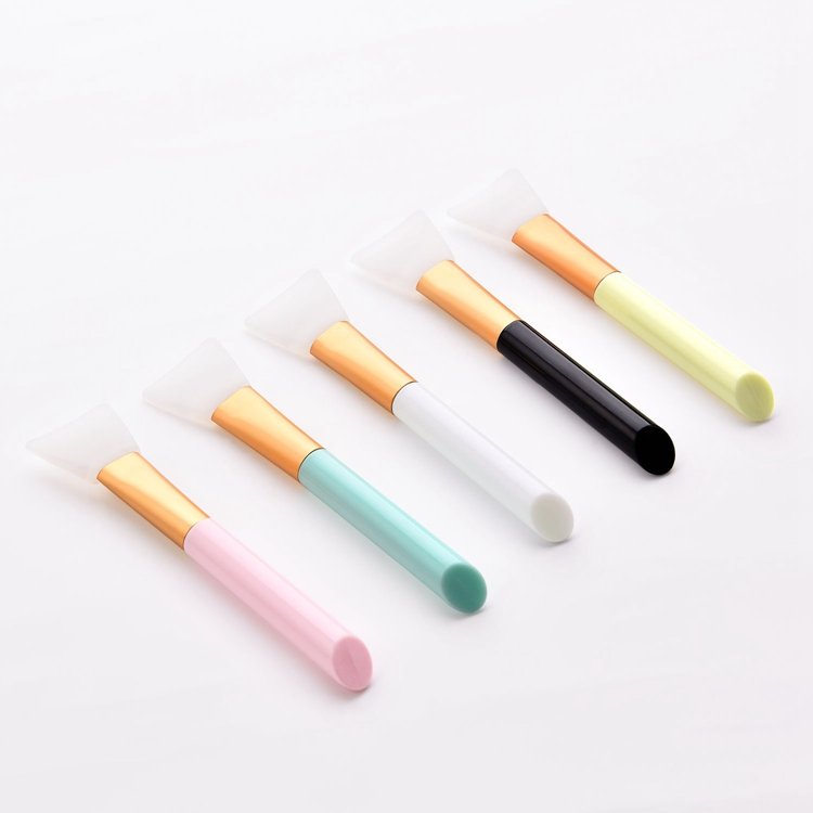 Private Label Handle Silicone Facial Face Mask Makeup Brushes Masker Maquillage DIY Mask Tool Soft Silicone Face Mask Brush