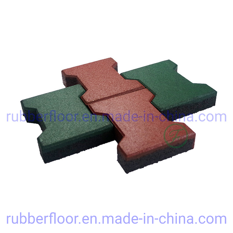 China Dog Bone Rubber Paver Tiles, Rubber Brick Paver Tiles, Interlocking Rubber Tile, I Brick Paver, Walkway Rubber Brick, Horse Barn Paver Tiles, Rubber Paver