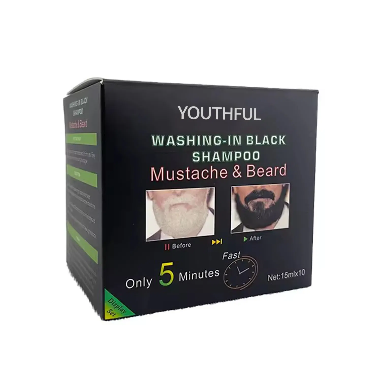 Professional Natural Herbal No Ppd Black Beard Dye Shampoo
