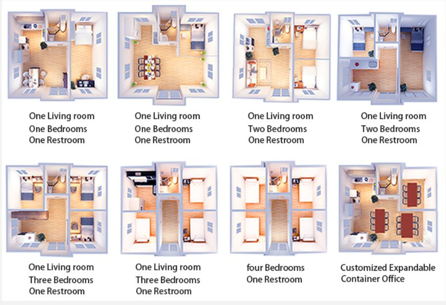 Prefab Modular Luxury Portable Cabin Mobile Room Sandwich Panels Expandable Container House