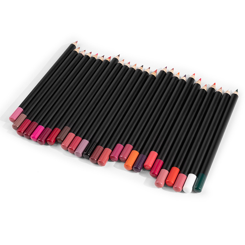 25 Color 3 in 1 Multi-Function Eyeliner Eyebrow Line Wooden Lip Pencil Lipstick Pen