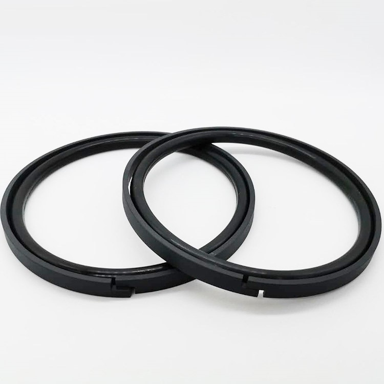 Double-Acting Port-Passing Piston Seal Nylon Face Step-Cut Joint with Rubber Energizer