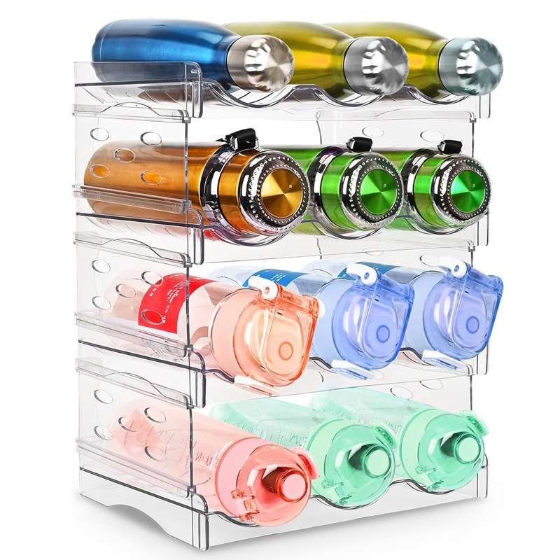 Прозрачная полка для бутылок в холодильник, 2 шт