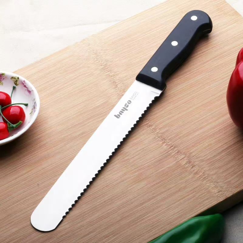 Household Stainless Steel Bread Toast Sawtooth Cake Baking Tool Knife