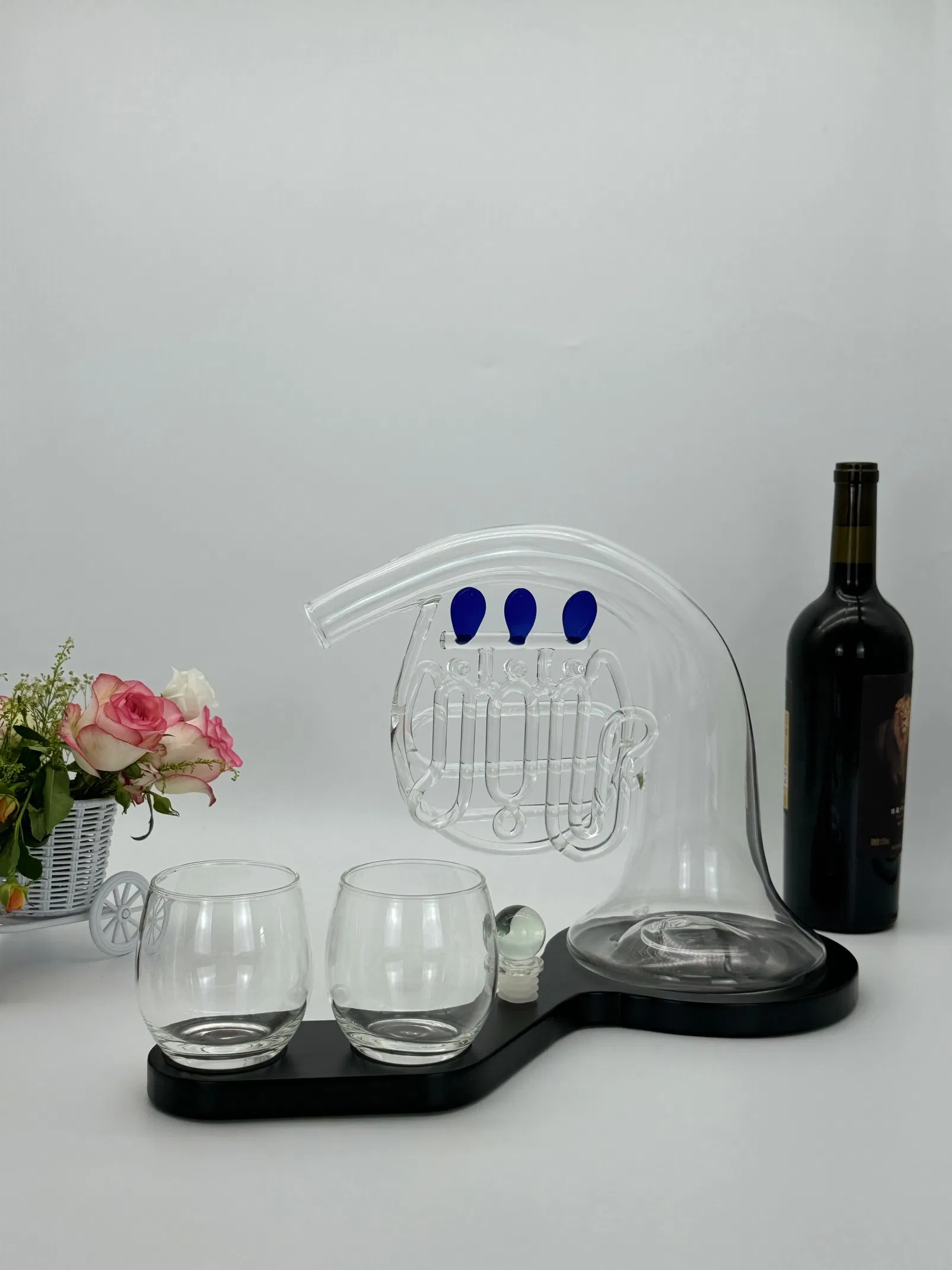 Clear Glass Decanter Set for Wine and Whisky - Newauto