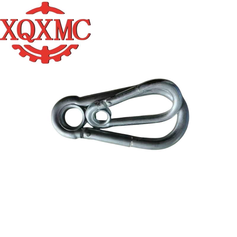 New Style High Quality Iron Solid Brass DIN5299A Fixed Tactical Spring Carabiner Snap Hook with Eye