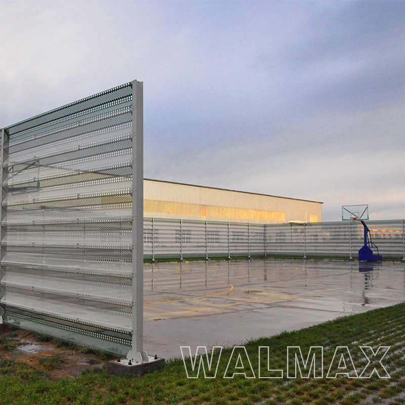 WBF004 Maintenance-Free Wind Dust Resistance Sports Ground Privacy Fence Steel Fence