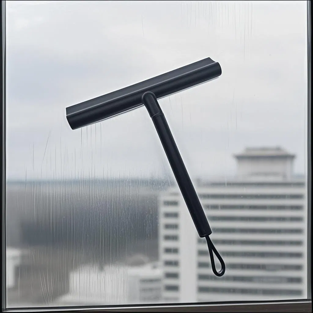 Home Bathroom Shower Window Washing Equipment Wiper Soft Scraper Window Cleaner with Plastic Handle Glass Squeegee