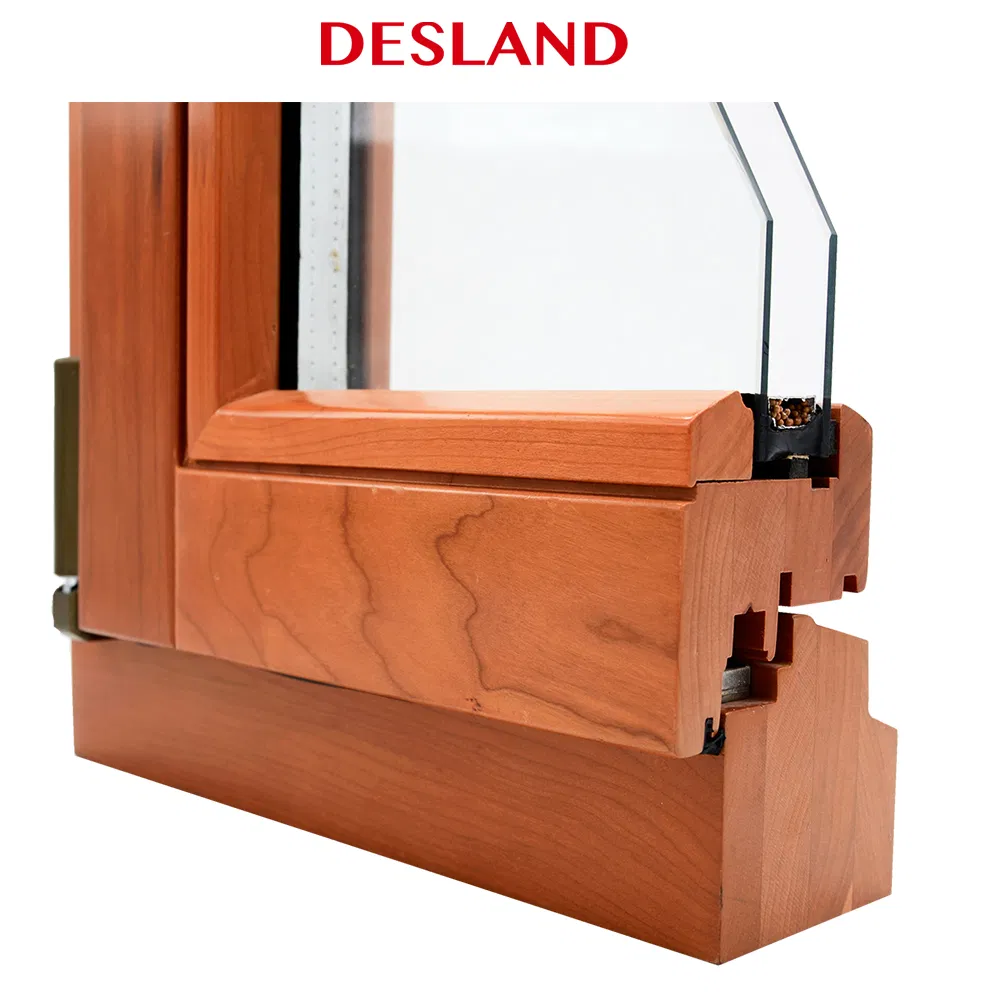 Mss-68 Series Solid Wood Arched Windows, Thermal Insulation Casement Windows