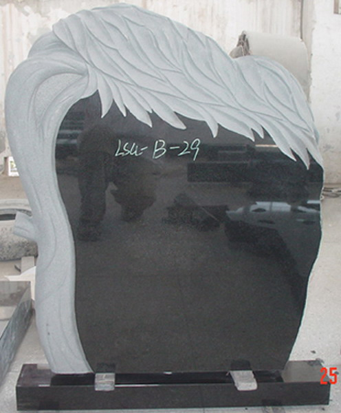 European Style Black Granite Monument Memorial Tombstone