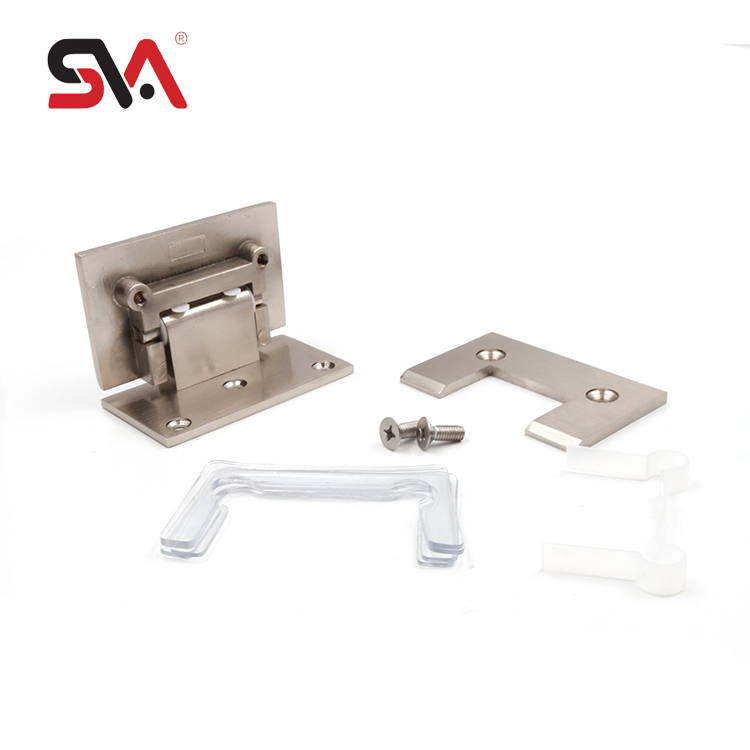 90 Degree Wall Mount Offset Back Plate Bathroom Shower Room Glass Hinge