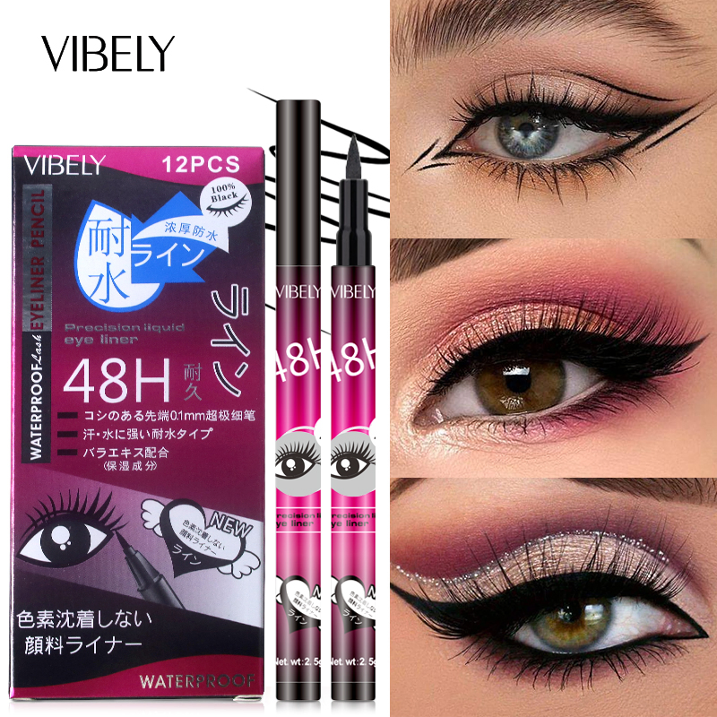 Wholesale Eye Makeup 36 Hours Long Lasting Non-Smudge Waterproof Black Eyeliner Set