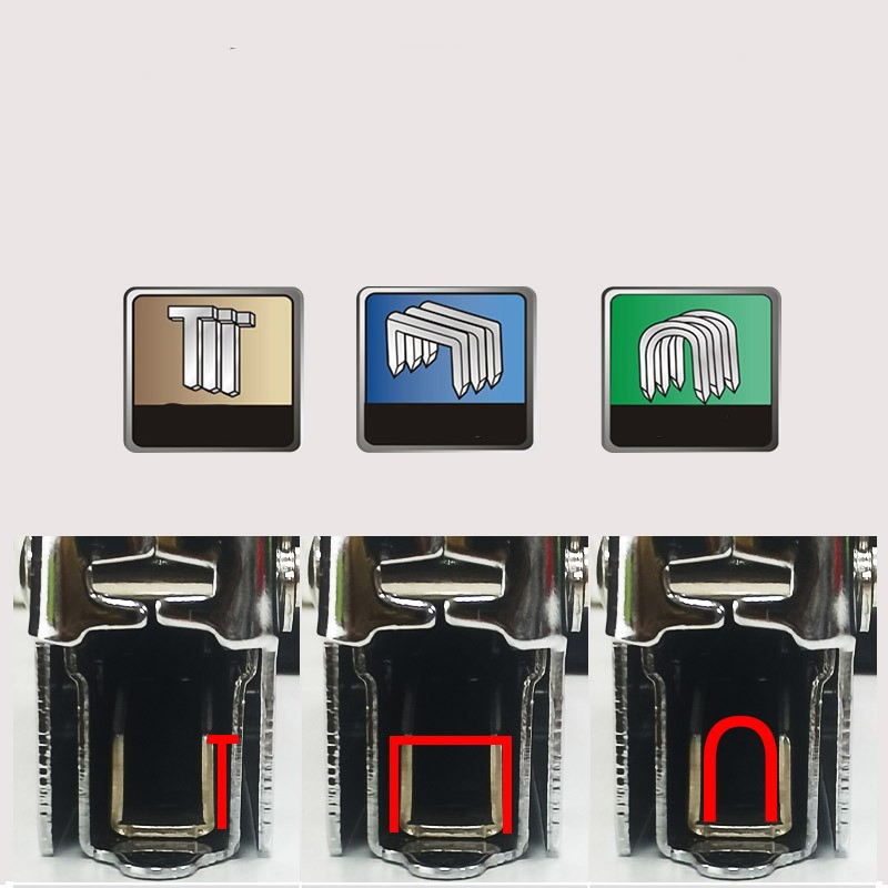 Triple U-Shaped Code Nail Gun Woodworking Upholstery Gas Nail Gun Shooter Action Nail Gun