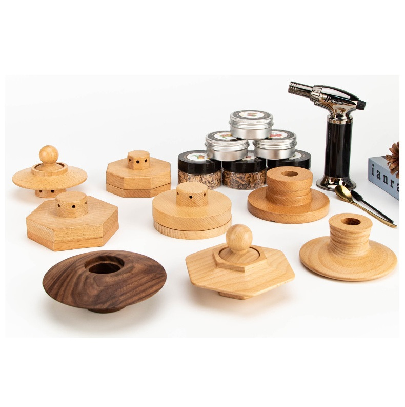 Wooden Handmade Cocktail Smoker with Wood Chips Whiskey Smoker Kit with Torch for Italy Big Whale Dinkelacker