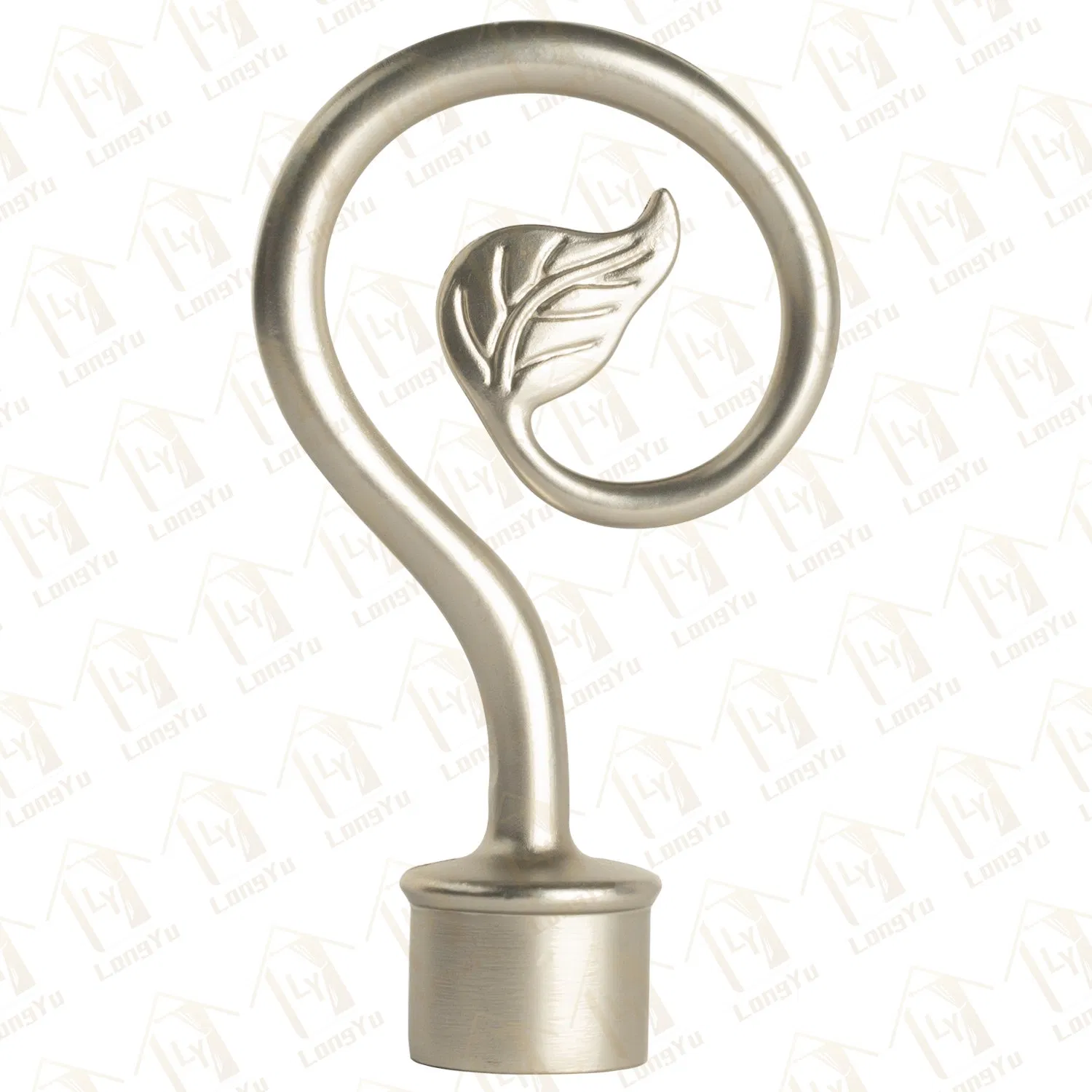 Metal Window Curtain Tube Finials, Rod Finials