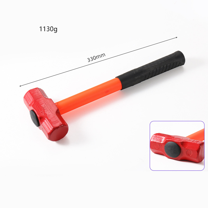 Plastic Coated Handle Nail Picking Sheep Horn Hammer Woodworking Hammer Forging Hammer Drawing Nail 0.33kg