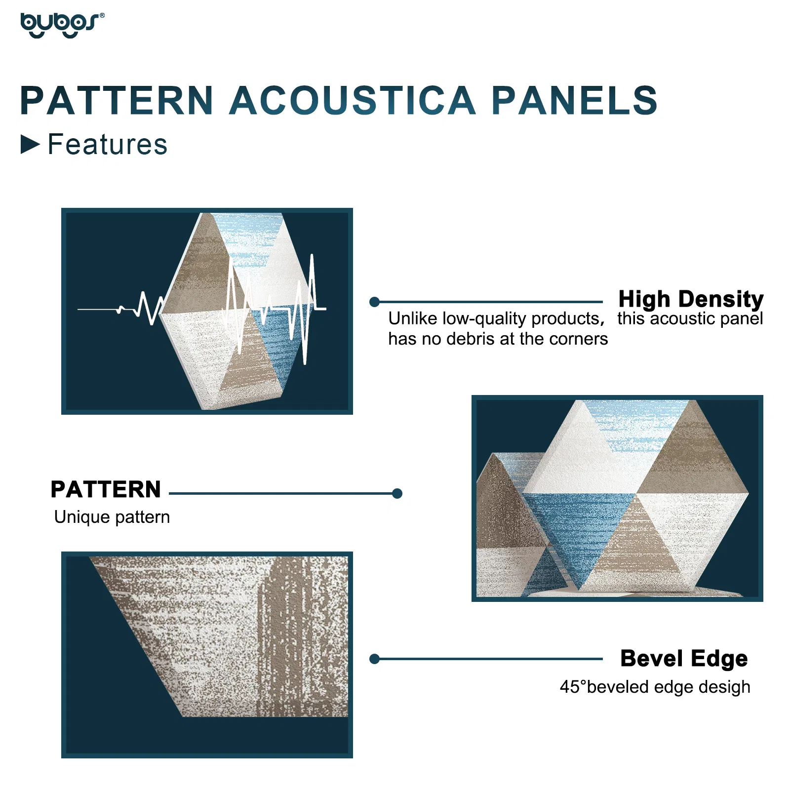 Bubos 20% off Acoustic Art Acoustic Panel Hexagon Pet Polyester Panels