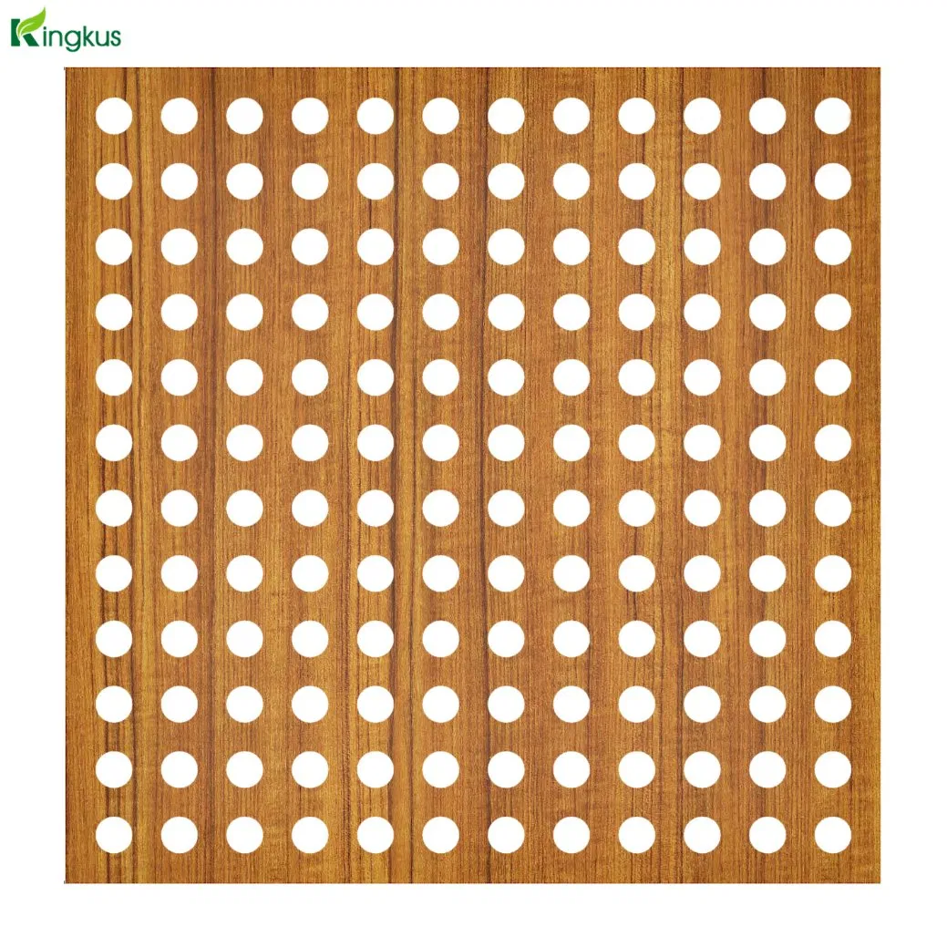 Veneer/Melamine/Painting/HPL Perforated Wooden Acoustic Panel