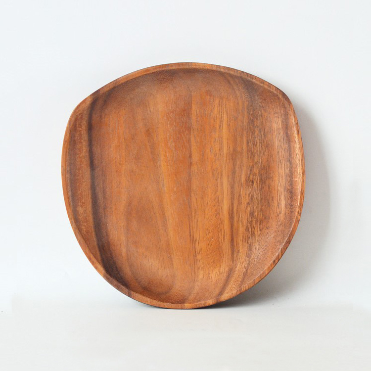 Factory Direct Supply Tableware Set Beech Wood Irregular Oval Solid