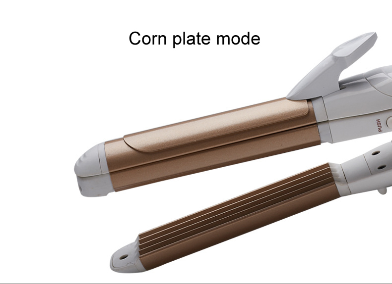 3 in 1 Multifuction Hair Straightener, Curler with Corn Plate