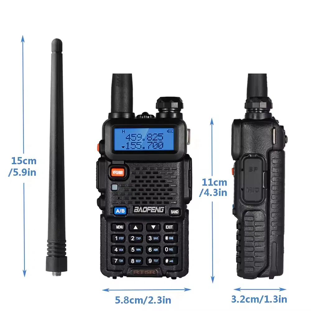 Портативная рация Baofeng UV-5R, 5 км