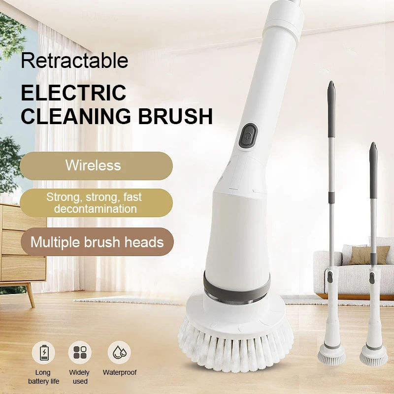 Electric Spin Scrubber Cordless Rotating Cleaning Brush (KS-2640)