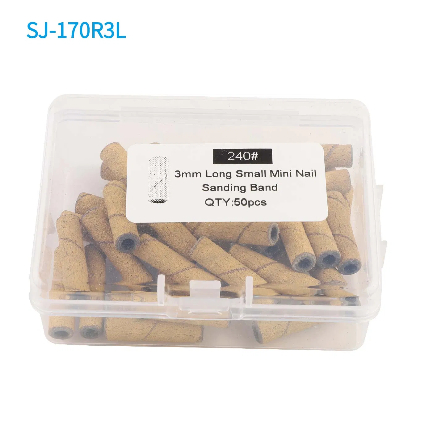 Yellow Mini Super Long Mini Diameter Nail Beauty Use Abrasive Coated Sanding Bands