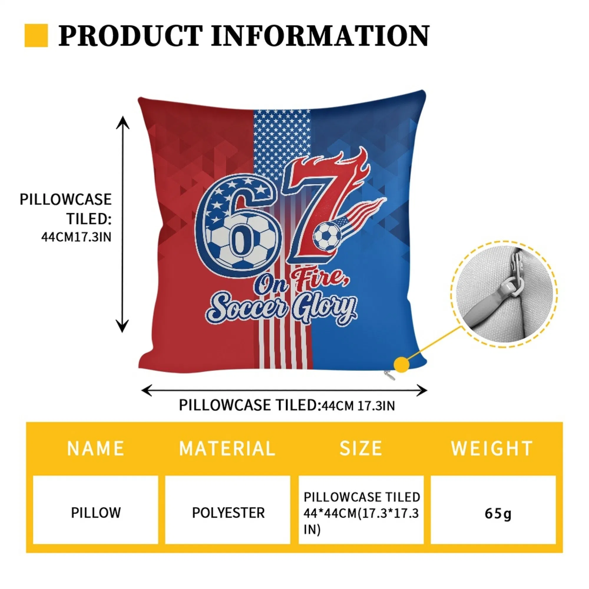 on Fire Theme Football Throw Pillow Fan Gifts for The Us Team at The 2026 World and Cup