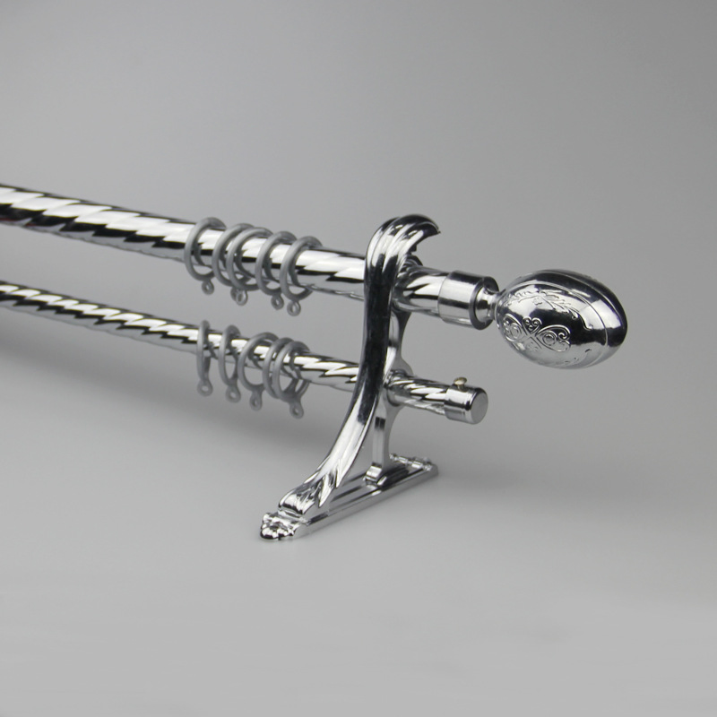Customized Length Adjustable Curtain Rods Hot Sale Metal 25mm Window Curtain Rods