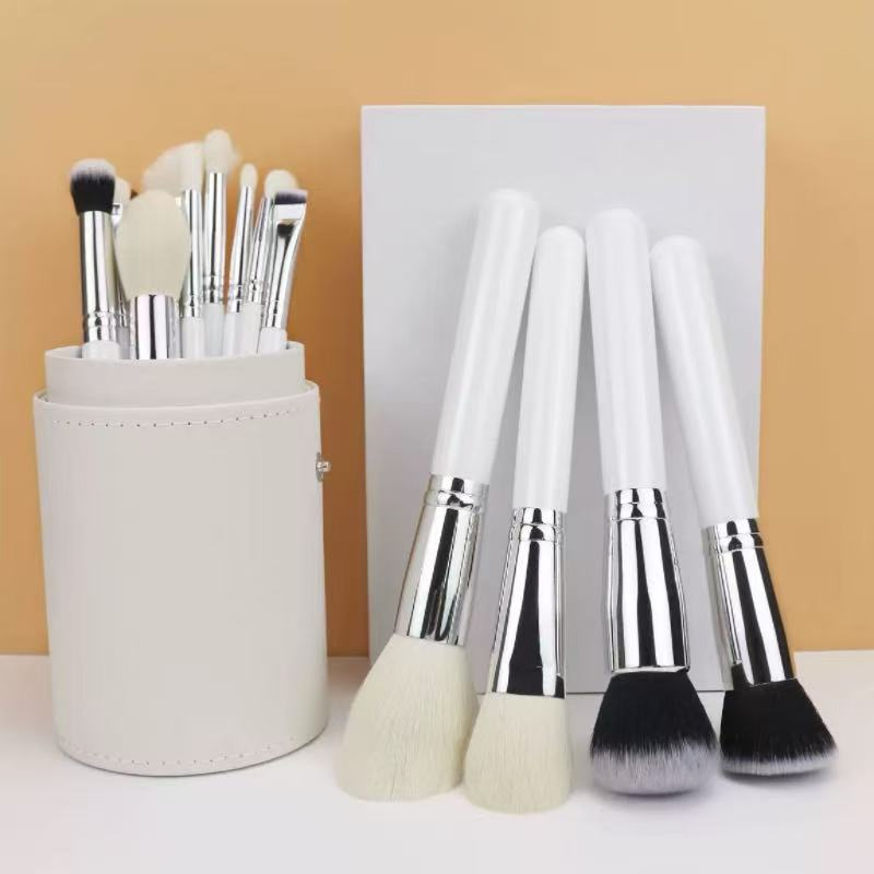 Cross Border Direct Eyeshadow Loose Powder Blush 15PCS White Makeup Brush Set