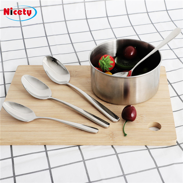 Ice Cream Stainless Steel Spoon Food Grade 18/8 Tableware Reusable Travel Stainless Steel Cutlery