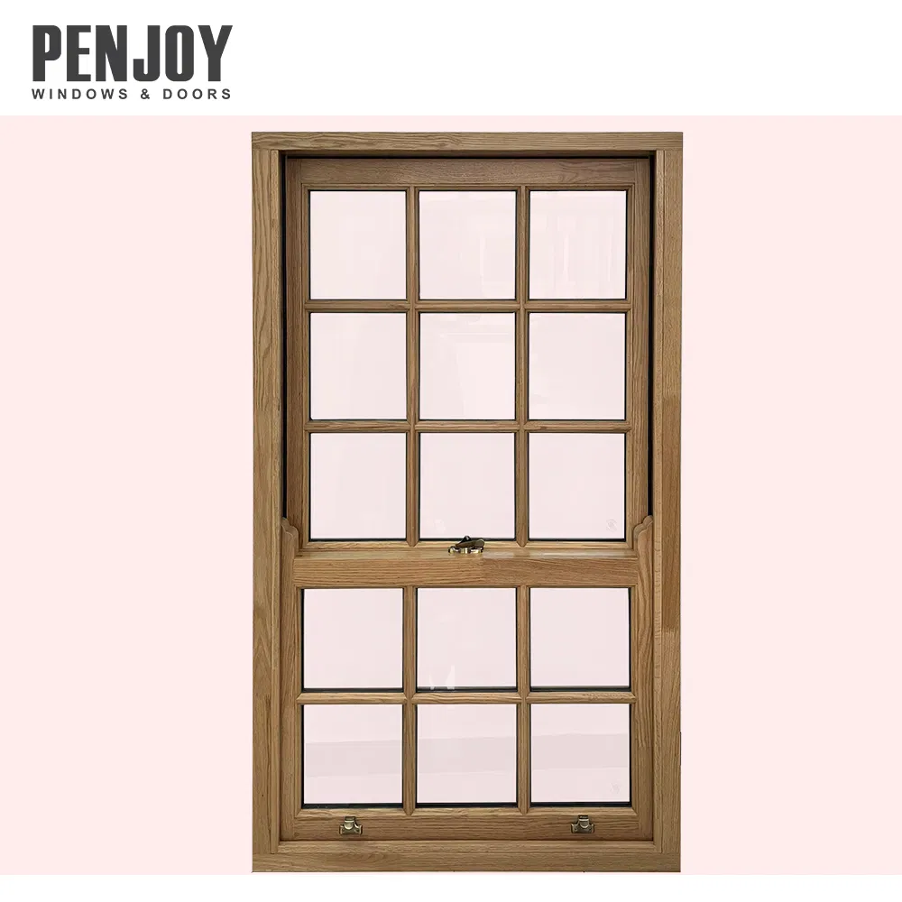 Penjoy North America Window Style Timber Single Hung Windows