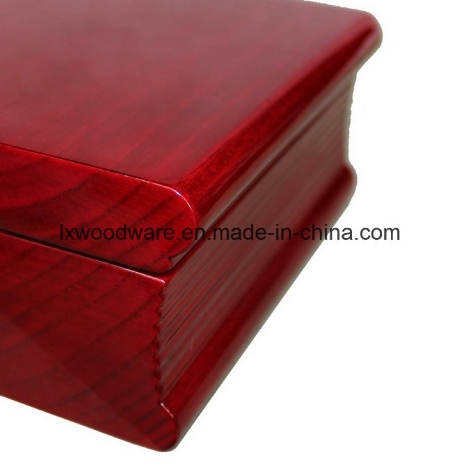 Rosewood Piano Finish Luxury Wooden Craft Book Clock Unique Table Gift Clock