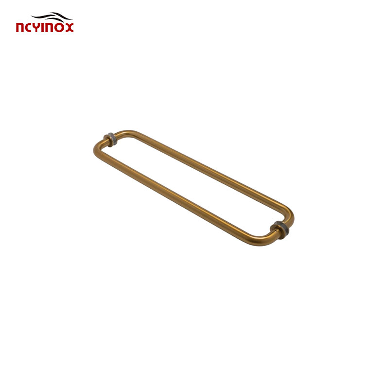 Luxury Brushed Nickel 12" Back-to-Back Towel Bars Bathroom Towel Rail for Glass Door