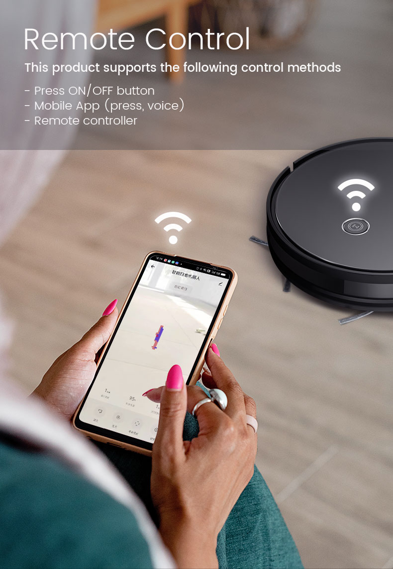 Smart Navigation Robotic Vacuum with Powerful Suction