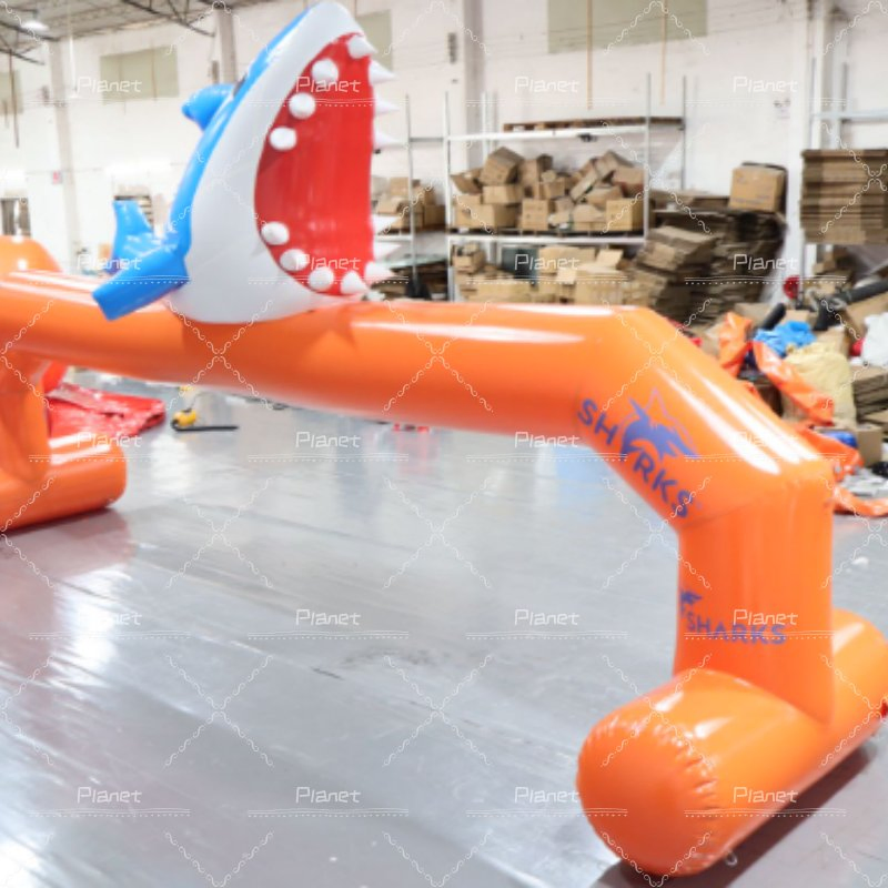 Airtight Water Sport Event Start and Finish Line Inflatable Entrance Shark Arch