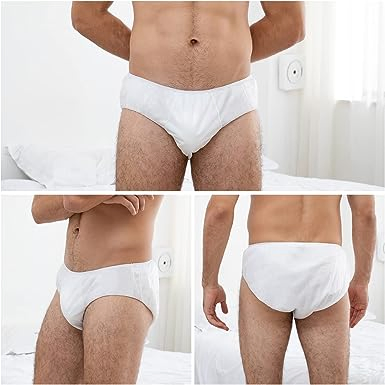 Medical Grade Sterilized Mens Disposable Underwear Panties Portable Briefs for Travel Fitness Hotel SPA Hospital