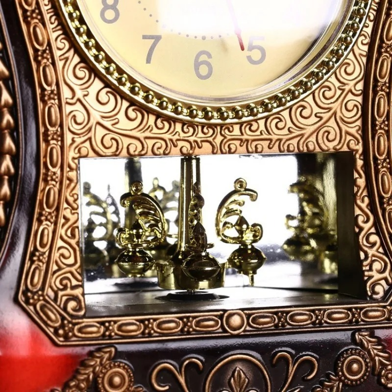 Customized Antique Desk Clock with Silent Sweep and 16 Melodies